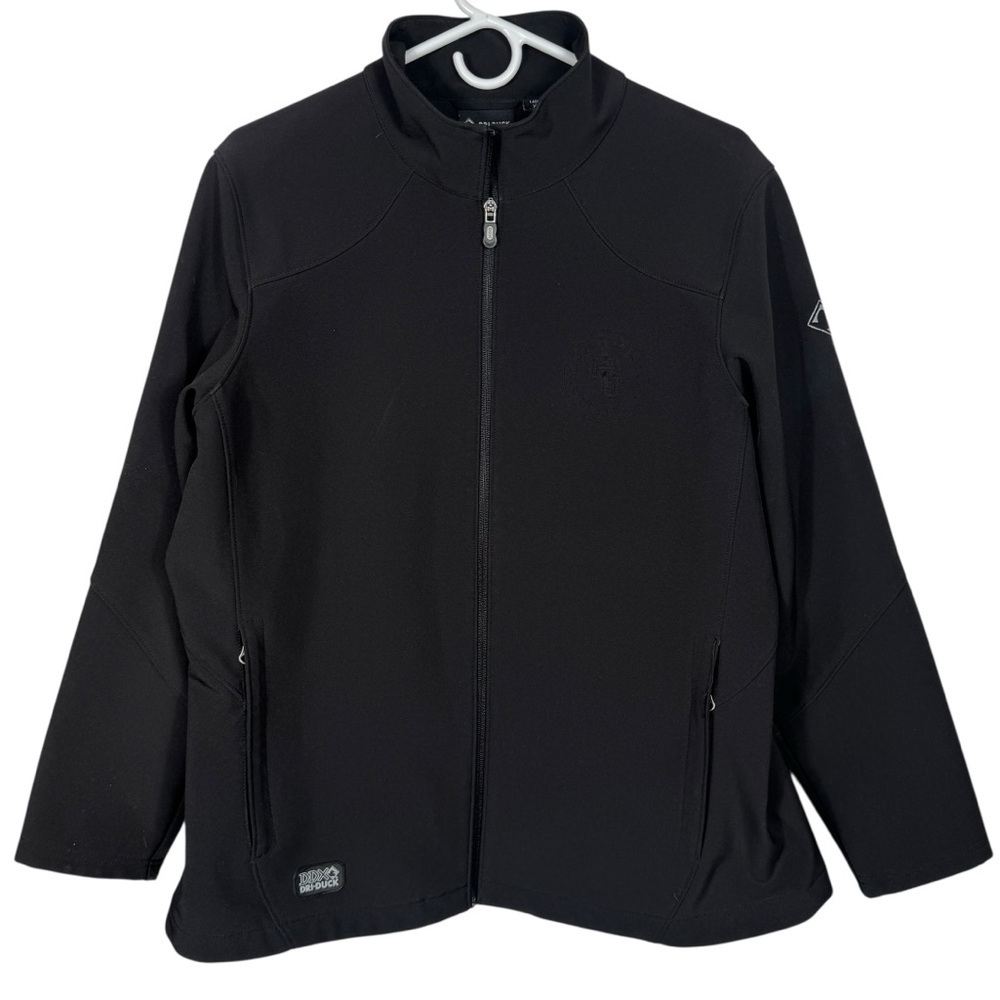 DRI-DUCK Black Womens Soft Shell Jacket, Size XL